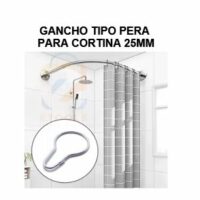 GANCHO TIPO PERA PARA CORTINA 25MM